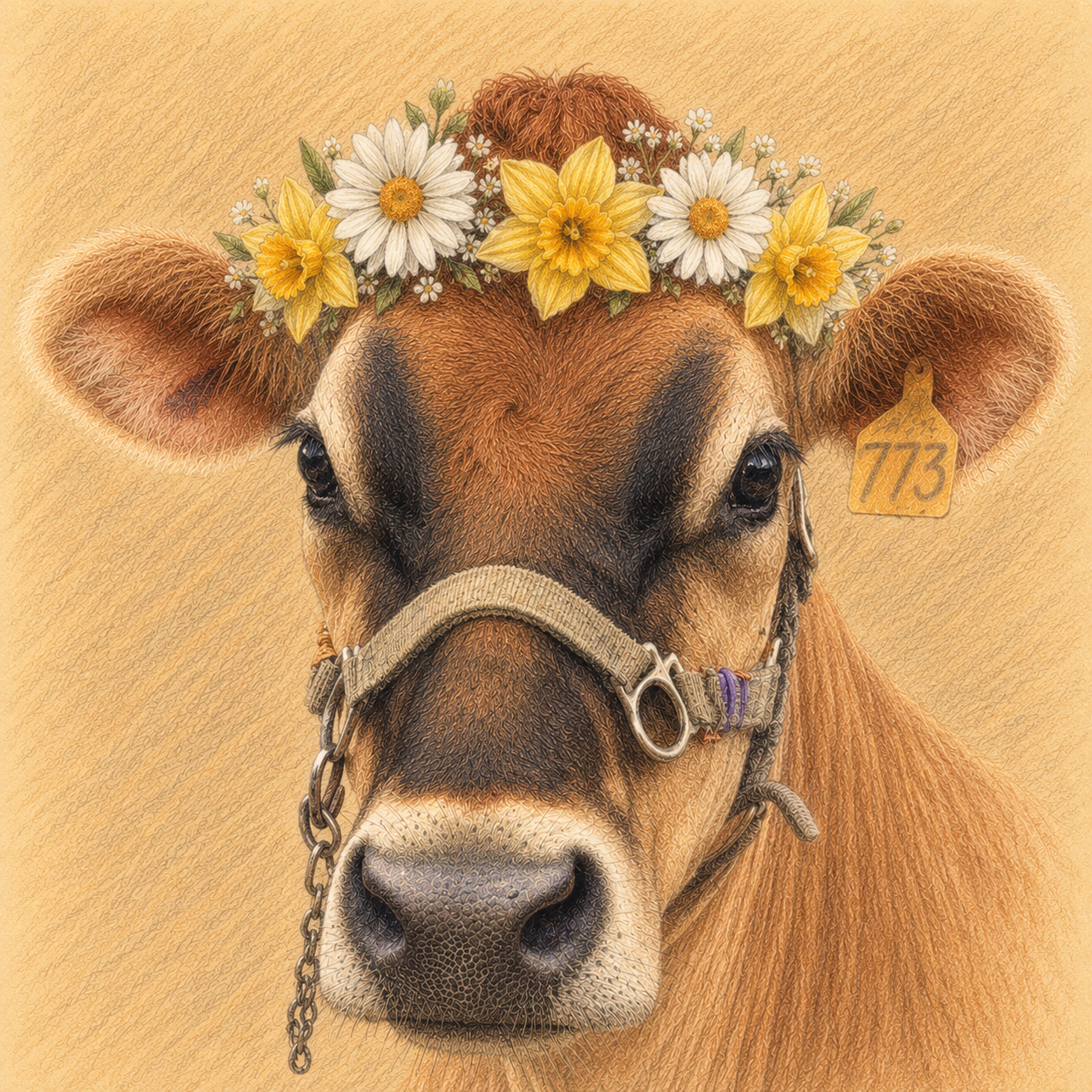 Queenie, one of the Irish Acres Jersey cows